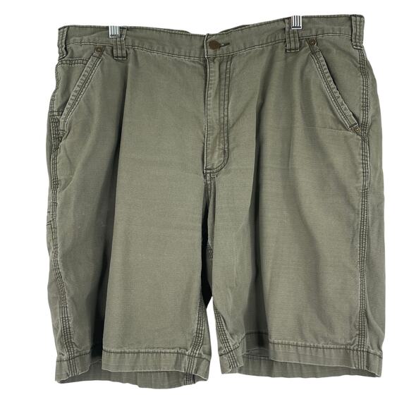 Carhartt Relaxed Fit Green Men's Cargo Work Shorts Ripstop Fabric Size 40 - Picture 1 of 13